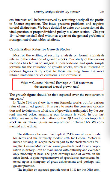 Understanding The Benjamin Graham Formula Correctly