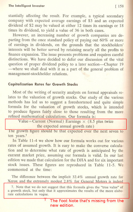 Benjamin Graham's Misquoted Intrinsic Value Formula