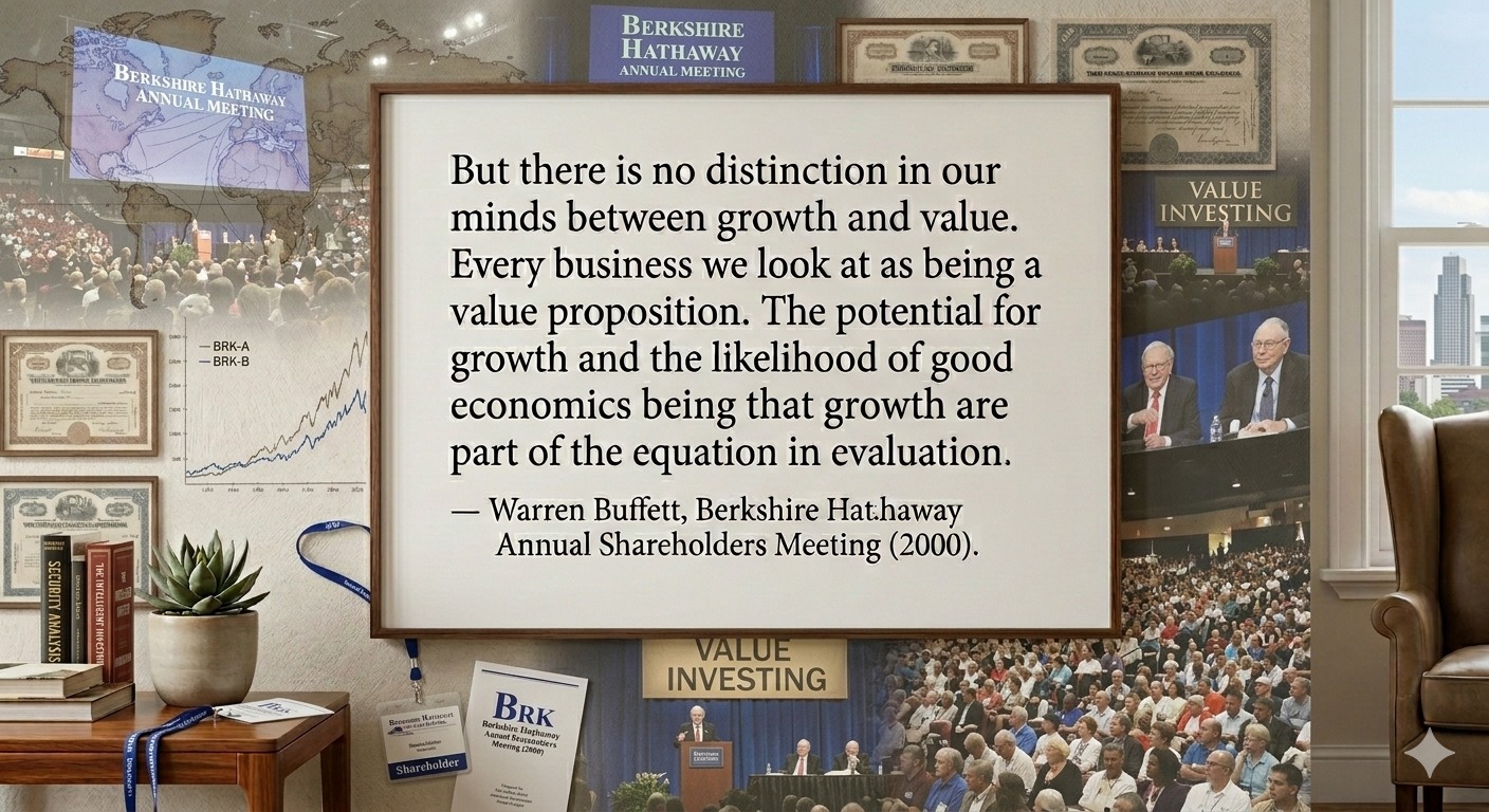 No distinction in our minds between growth and value.