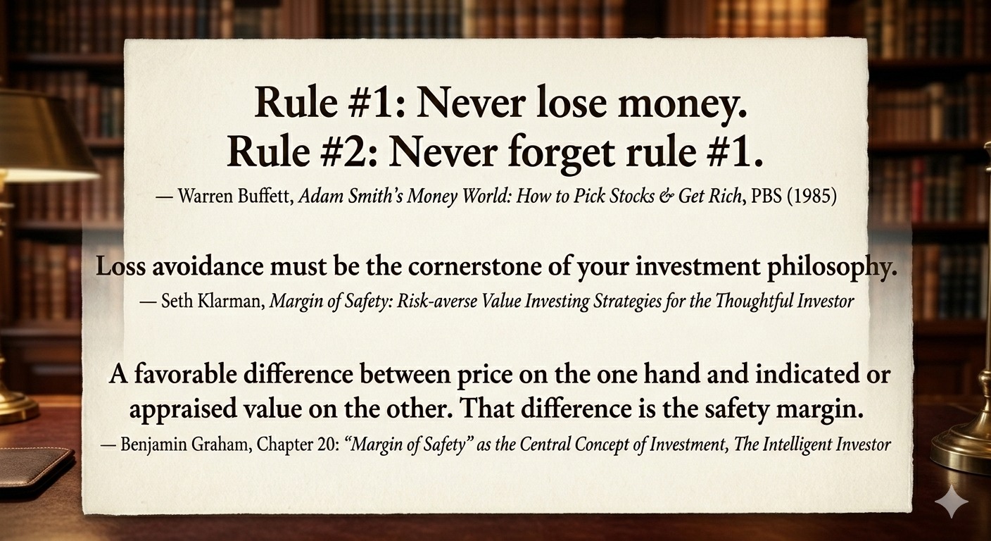 Rule #1: Never lose money. Rule #2: Never forget rule #1.