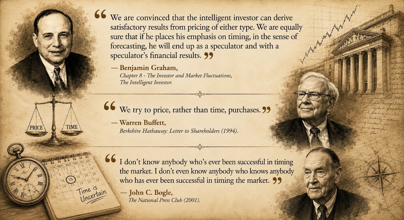We try to price, rather than time, purchases.